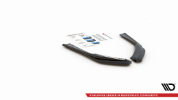 Heck Ansatz Flaps Diffusor passend für Infiniti Q60 S Mk2 schwarz Hochglanz