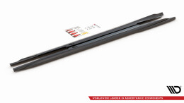 Street+ Seitenschweller Leisten passend für Infiniti Q60 S Mk2 schwarz Hochglanz