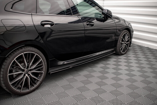 Seitenschweller Ansatz Cup Leisten V.1 passend für BMW 2 Gran Coupe M-Paket / M235i F44 schwarz Hochglanz