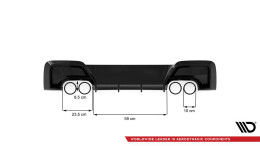 Heck Ansatz Diffusor V.2 für BMW M135i F20 schwarz matt