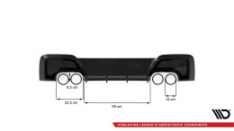 Heck Ansatz Diffusor V.2 passend für BMW M135i F20 schwarz Hochglanz