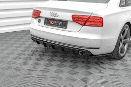 Heck Ansatz Diffusor passend für Audi A8 D4 schwarz...