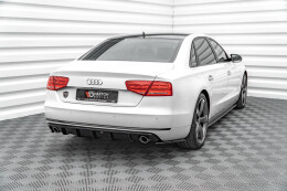 Heck Ansatz Diffusor passend für Audi A8 D4 schwarz Hochglanz