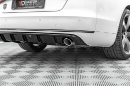 Heck Ansatz Diffusor passend für Audi A8 D4 schwarz Hochglanz