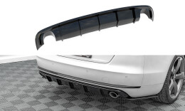 Street+ Heck Ansatz Diffusor passend für Audi A8 D4 schwarz Hochglanz