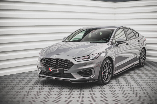 Cup Spoilerlippe Front Ansatz V.1 passend für Ford Mondeo ST-Line Mk5 Facelift schwarz Hochglanz