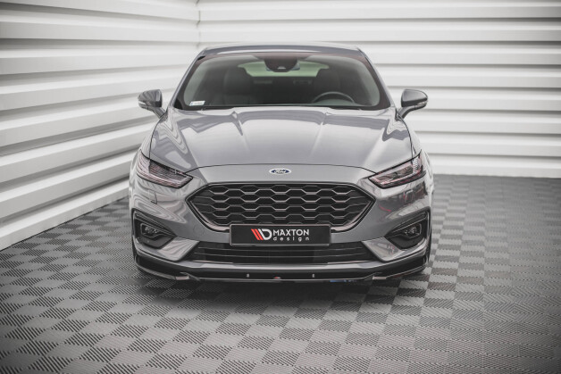 Cup Spoilerlippe Front Ansatz V.2 passend für Ford Mondeo ST-Line Mk5 Facelift schwarz Hochglanz