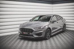 Cup Spoilerlippe Front Ansatz V.2 passend für Ford Mondeo ST-Line Mk5 Facelift schwarz Hochglanz