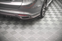 Heck Ansatz Flaps Diffusor V.2 passend für Ford Mondeo ST-Line Mk5 Facelift schwarz Hochglanz