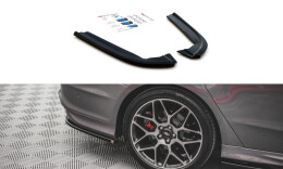 Heck Ansatz Flaps Diffusor V.1 passend für Ford Mondeo ST-Line Mk5 Facelift schwarz Hochglanz