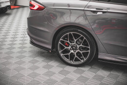 Heck Ansatz Flaps Diffusor V.1 passend für Ford Mondeo ST-Line Mk5 Facelift schwarz Hochglanz