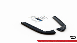 Heck Ansatz Flaps Diffusor V.1 passend für Ford Mondeo ST-Line Mk5 Facelift schwarz Hochglanz