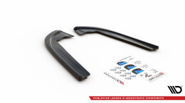 Heck Ansatz Flaps Diffusor V.1 passend für Ford Mondeo ST-Line Mk5 Facelift schwarz Hochglanz