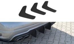 Heck Ansatz Diffusor passend für Heckschürze V.1 passend für Mercedes C W204 AMG-Line (FACELIFT) SCHWARZ