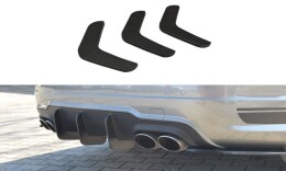 Heck Ansatz Diffusor passend für Heckschürze V.2 passend für Mercedes C W204 AMG-Line (FACELIFT) SCHWARZ