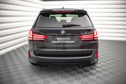 Heck Ansatz Flaps Diffusor passend für BMW X5 M F85 schwarz Hochglanz