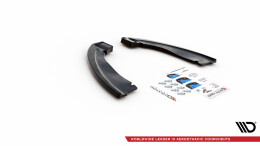 Heck Ansatz Flaps Diffusor passend für BMW X5 M F85 schwarz Hochglanz