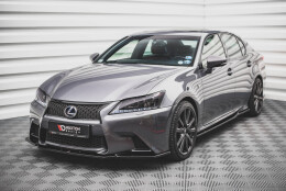 Street+ Spoilerlippe Front Ansatz V.1 passend für Lexus GS F Sport Mk4 (L10) schwarz Hochglanz