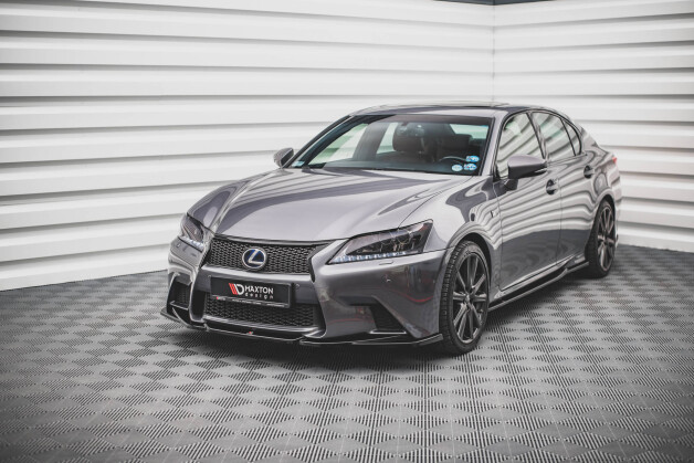 Street+ Spoilerlippe Front Ansatz V.2 passend für Lexus GS F Sport Mk4 (L10) schwarz Hochglanz