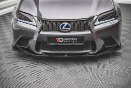 Street+ Spoilerlippe Front Ansatz V.2 passend für Lexus GS F Sport Mk4 (L10) schwarz Hochglanz