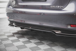 Mittlerer Cup Diffusor Heck Ansatz DTM Look für Lexus GS F Sport Hybrid Mk4 (L10) schwarz Hochglanz