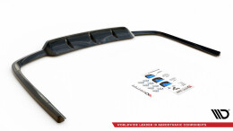 Mittlerer Cup Diffusor Heck Ansatz DTM Look passend für Lexus GS F Sport Hybrid Mk4 (L10) schwarz Hochglanz