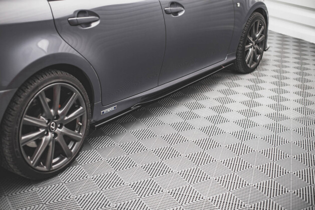 Seitenschweller Ansatz Cup Leisten passend für Lexus GS F Sport Mk4(L10) schwarz Hochglanz