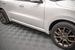 Seitenschweller Ansatz Cup Leisten passend für Dodge Durango RT Mk3 schwarz Hochglanz