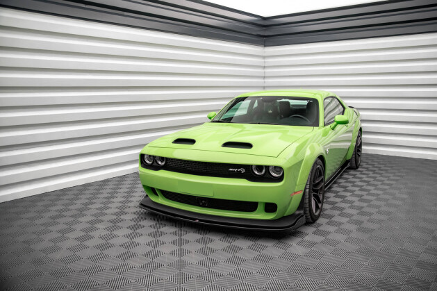 Cup Spoilerlippe Front Ansatz für Dodge Challenger SRT Hellcat Widebody Mk3 schwarz Hochglanz