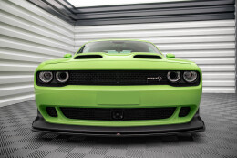 Cup Spoilerlippe Front Ansatz für Dodge Challenger SRT Hellcat Widebody Mk3 schwarz Hochglanz