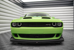 Cup Spoilerlippe Front Ansatz passend für Dodge Challenger SRT Hellcat Widebody Mk3 schwarz Hochglanz