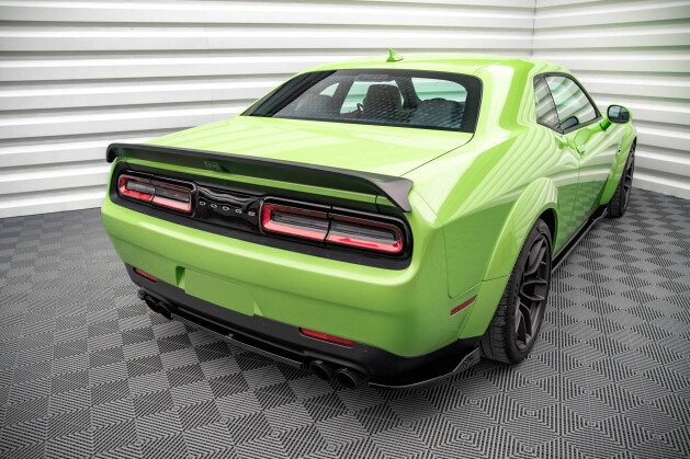 Mittlerer Cup Diffusor Heck Ansatz für Dodge Challenger SRT Hellcat Widebody Mk3 schwarz Hochglanz