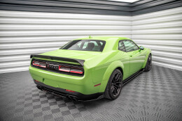 Heck Ansatz Flaps Diffusor passend für Dodge Challenger SRT Hellcat Widebody Mk3 schwarz Hochglanz