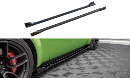 Seitenschweller Ansatz Cup Leisten passend für Dodge Challenger SRT Hellcat Widebody Mk3 schwarz Hochglanz