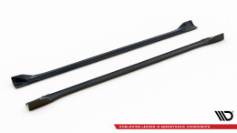 Seitenschweller Ansatz Cup Leisten passend für Dodge Challenger SRT Hellcat Widebody Mk3 schwarz Hochglanz