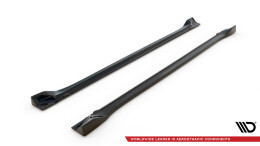 Street+ Seitenschweller Leisten passend für Dodge Challenger SRT Hellcat Widebody Mk3 schwarz Hochglanz