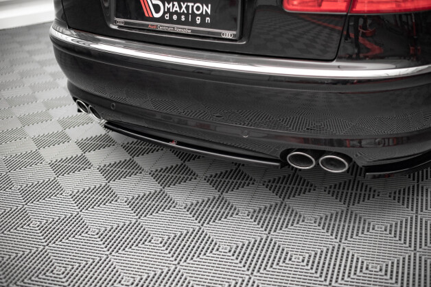 Mittlerer Cup Diffusor Heck Ansatz passend für Audi S8 D3 schwarz Hochglanz