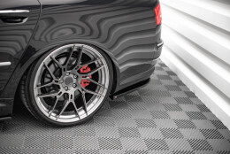 Heck Ansatz Flaps Diffusor passend für Audi S8 D3 schwarz Hochglanz