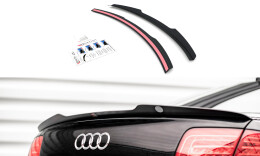 Heck Spoiler Aufsatz Abrisskante passend für Audi S8 D3 schwarz Hochglanz