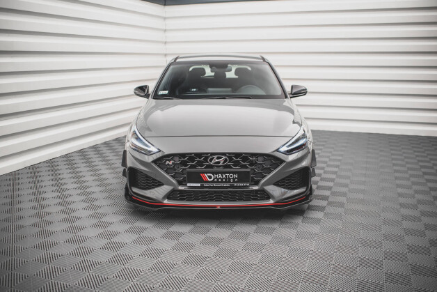 Cup Spoilerlippe Front Ansatz V.3 passend für Hyundai I30 N / I30 N-Line Hatchback/Fastback Mk3 Facelift schwarz Hochglanz