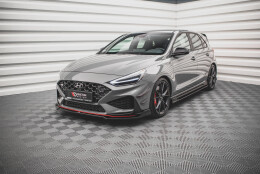 Street+ Spoilerlippe Front Ansatz V.3 passend für Hyundai I30 N / I30 N-Line Hatchback/Fastback Mk3 FL schwarz Hochglanz