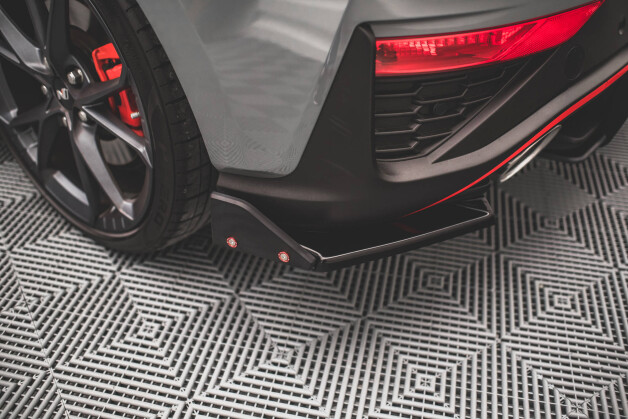 Heck Ansatz Flaps Diffusor V.1 + Flaps passend für Hyundai I30 N Hatchback Mk3 Facelift