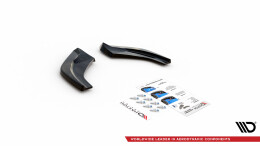 Heck Ansatz Flaps Diffusor V.2 für Hyundai I30 N Hatchback Mk3 Facelift schwarz Hochglanz