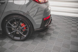 Heck Ansatz Flaps Diffusor V.2 passend für Hyundai I30 N Hatchback Mk3 Facelift schwarz Hochglanz