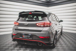 Heck Ansatz Flaps Diffusor V.2 passend für Hyundai I30 N Hatchback Mk3 Facelift schwarz Hochglanz