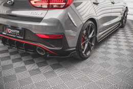 Heck Ansatz Flaps Diffusor V.3 passend für Hyundai I30 N Hatchback Mk3 Facelift schwarz Hochglanz