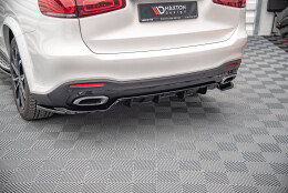 Mittlerer Cup Diffusor Heck Ansatz DTM Look passend für Mercedes-Benz GLS AMG-Line X167 schwarz Hochglanz