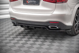 Mittlerer Cup Diffusor Heck Ansatz DTM Look passend für Mercedes-Benz GLS AMG-Line X167 schwarz Hochglanz