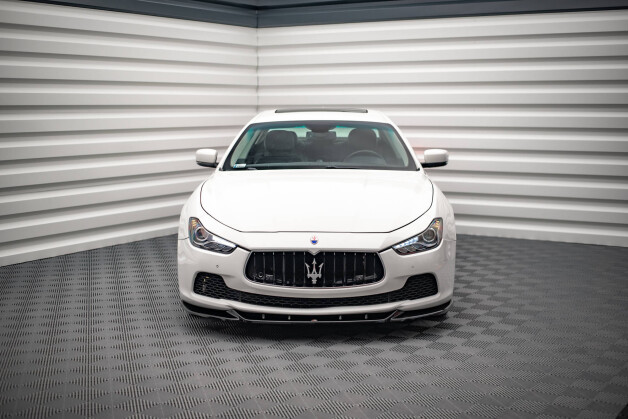 Cup Spoilerlippe Front Ansatz V.1 passend für Maserati Ghibli Mk3 schwarz Hochglanz