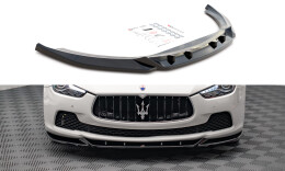 Street+ Spoilerlippe Front Ansatz V.1 passend für Maserati Ghibli Mk3 schwarz Hochglanz